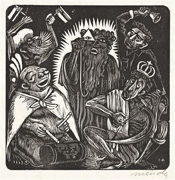 LEOPOLDO MÉNDEZ Group of 4 wood engravings.